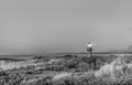 Gay Head Lighthouse and Gay Head cliffs of clay at the westernmost point of Martha`s Vineyard in Aquinnah Royalty Free Stock Photo