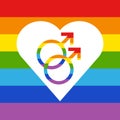 Gay icons, rainbow, vector illustration Royalty Free Stock Photo