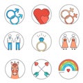 Gay icons Royalty Free Stock Photo