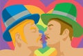 Gay Kiss Royalty Free Stock Photo