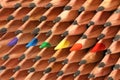The Gay and Lesbian rainbow flag colors creatively and uniquely made with sharp pencils Royalty Free Stock Photo