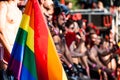 Gay and lesbians walk in the Gay Pride Parade