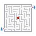 Gay Love Couple Labyrinth Problems Finding Partner Maze