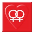 Gay love symbol Royalty Free Stock Photo