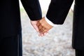 Gay Marriage - Holding Hands Closeup Royalty Free Stock Photo