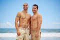 Gay men at the beach