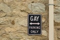 Sign on house wall in village of Cucugnan, France