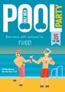 Gay Pool Party. Template for poster design. Royalty Free Stock Photo