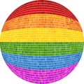 Gay pride Ball in mosaic