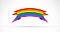 Gay pride banner with rainbow colored flag for Pride Month