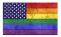 Gay Pride Flag America Grunge Royalty Free Stock Photo