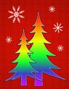 Gay Pride Flag Christmas Tree Card 2 Royalty Free Stock Photo