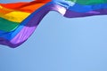 Gay Pride Flag in San Francisco Royalty Free Stock Photo