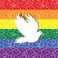 Gay pride flag with a seamless tiled pattern in it vector Royalty Free Stock Photo
