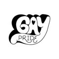 Gay Pride lettering, vector slogan of LGBTQ parade
