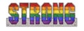 Gay Pride Lettering Strong Royalty Free Stock Photo