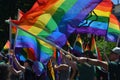Gay Pride Parade Marchers in Portland, Oregon