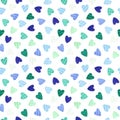 Gay pride seamless pattern. LGBT pride month art, rainbow hearts clipart
