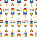 Gay pride seamless pattern LGBT vector background