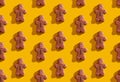 Gay pride yellow seamless background gingerbread Royalty Free Stock Photo