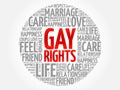 Gay rights circle word cloud Royalty Free Stock Photo