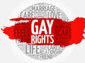 Gay rights circle word cloud Royalty Free Stock Photo