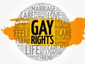 Gay rights circle word cloud Royalty Free Stock Photo