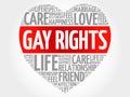 Gay rights concept heart Royalty Free Stock Photo