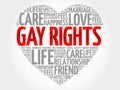 Gay rights concept heart Royalty Free Stock Photo