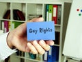 Gay Rights  inscription on the page Royalty Free Stock Photo