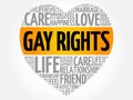 Gay rights word cloud collage Royalty Free Stock Photo