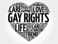 Gay rights word cloud collage Royalty Free Stock Photo