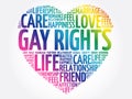 Gay rights word cloud collage Royalty Free Stock Photo
