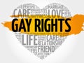 Gay rights word cloud collage Royalty Free Stock Photo