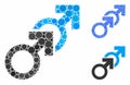 Gay Sex Composition Icon of Round Dots Royalty Free Stock Photo