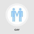 Gay sign flat icon
