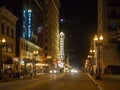 Gay Street, Knoxville, Tennessee, United States of America: [Night life in the center of Knoxville] Royalty Free Stock Photo