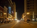 Gay Street, Knoxville, Tennessee, United States of America, summer 2018: [Night life in the center of Knoxville]