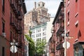 Gay Street and Waverly Place intersection in the historic Greenwich Village neighborhood of Manhattan in New York City Royalty Free Stock Photo