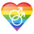 Gay symbols, LGBT, vector illustration Royalty Free Stock Photo