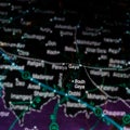 gaya city name displayed on geographic map in India