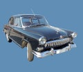 GAZ M21 Volga of the Series Two black color isolated