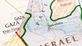 Gaza Strip on Map Zoom close photo with high quality resolution.