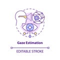 Gaze estimation concept icon