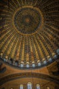 Interiors of Hagia Sophia's Magnificent Dome in Istanbul, Turkey