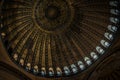 Interiors of Hagia Sophia's Magnificent Dome in Istanbul, Turkey