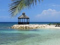 Gazebo by beach at Montego Bay Royalty Free Stock Photo