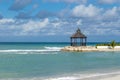 Gazebo/Cabana on beautiful white sand Caribbean island beach