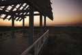 Gazebo at coast.