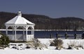 Gazebo covered with snow